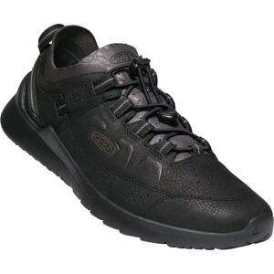 KEEN Men's 11.5 Highland Casual Black Nubuck Leather Lace-lock Sneaker Shoes NEW